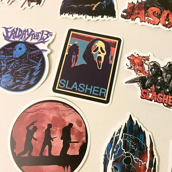 Lot of 51 Assorted Slasher Movie Stickers Halloween Scream Jason Freddy - Picture 2 of 16